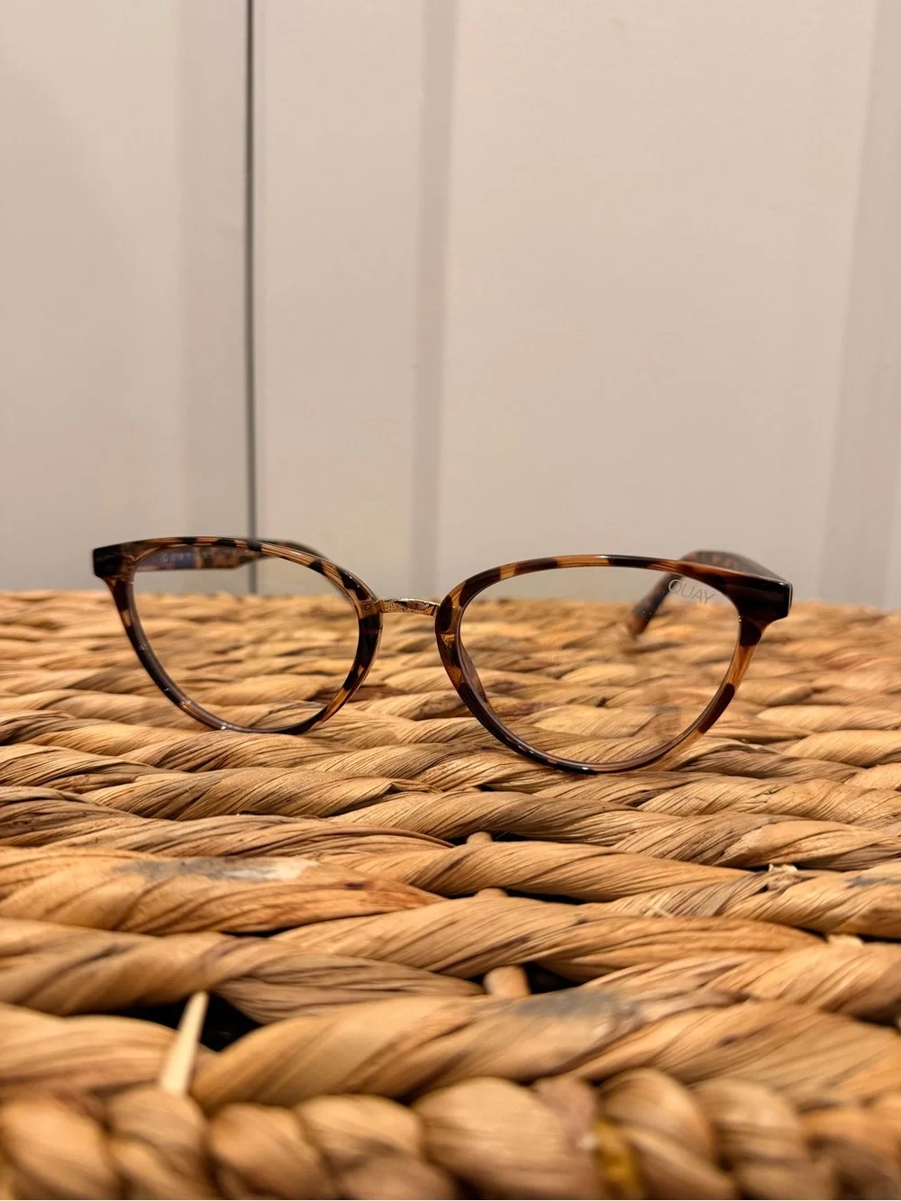 Quay Australia Tortoiseshell blue light Cat-Eye Glasses